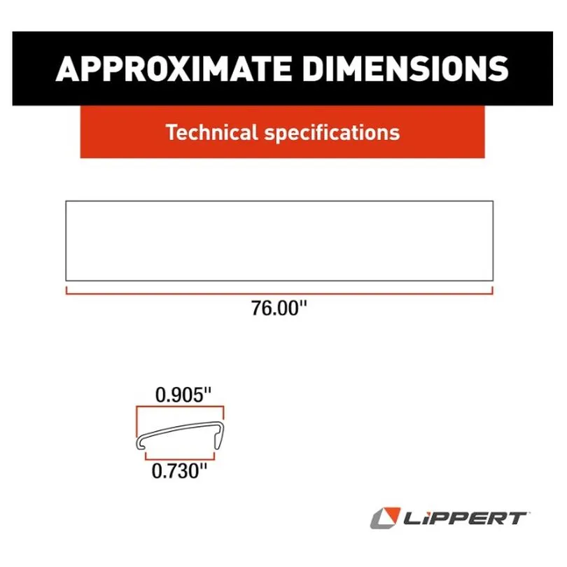 76" snap trim screw cover, bla